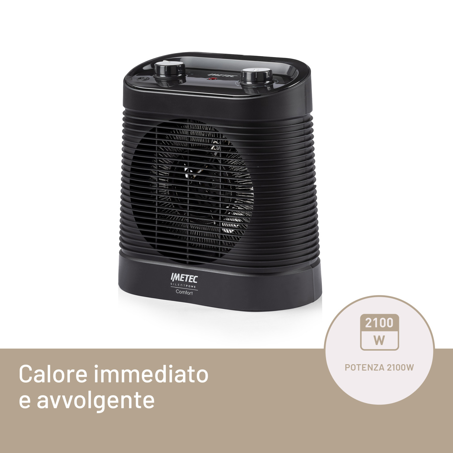 Imetec Silent Power Comfort Interior Negro 2100 W Ventilador eléctrico - 3