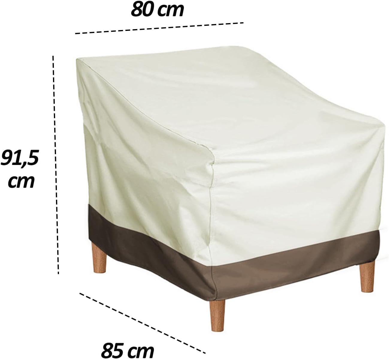 Housses Imperméables 420D Pour Chaises De Jardin - 2 Pièces, 80x84x91 Cm | Protection 4 Saisons Terrasse/balcon - 2