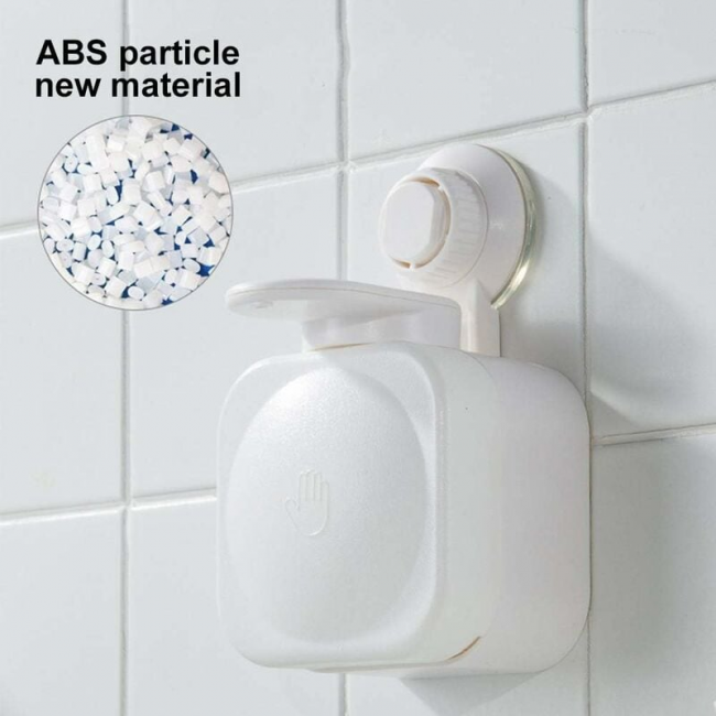 Distributore di sapone a ventosa ricaricabile da parete, senza fori, per bagno o cucina (bianco) | Leroy Merlin