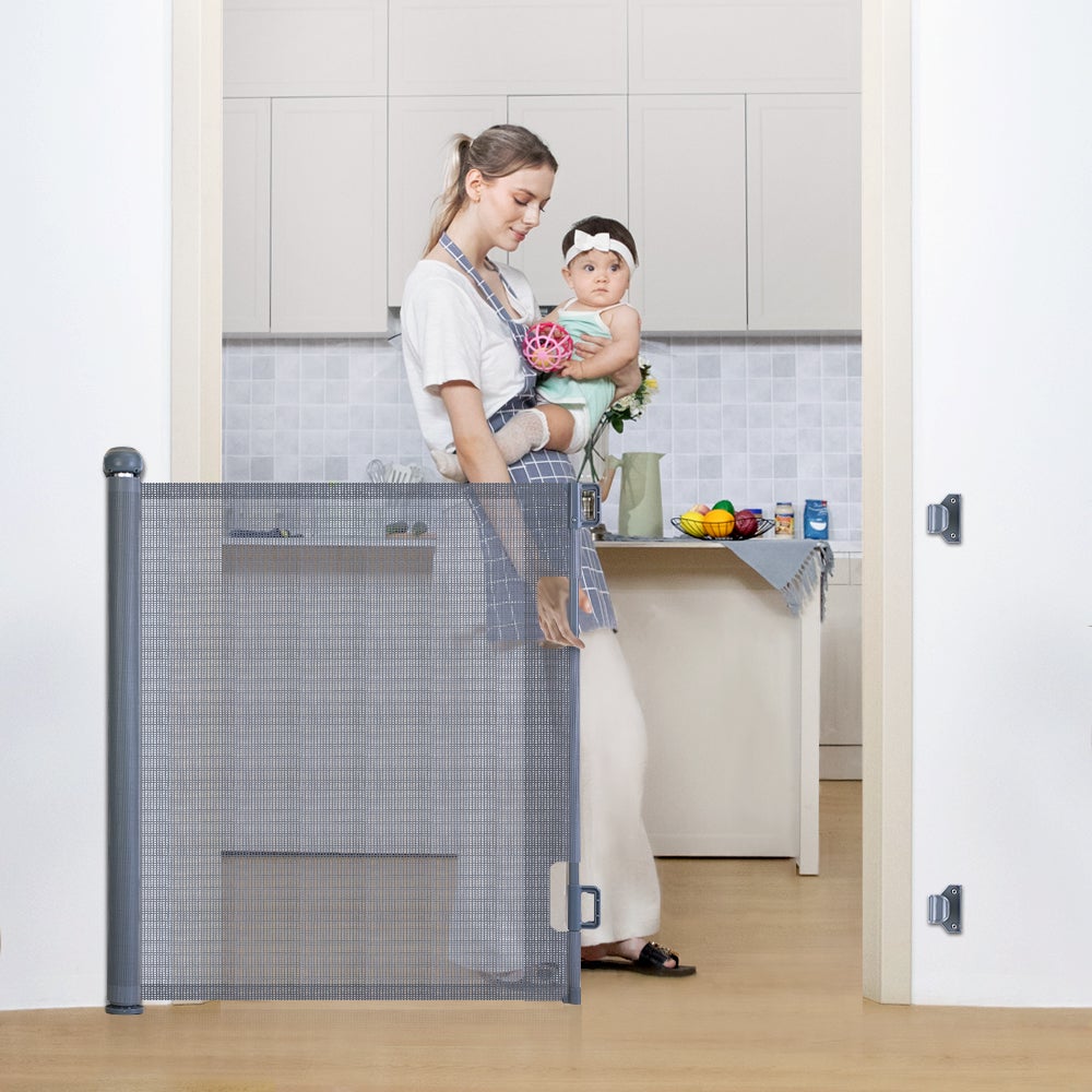 Cancello retrattile per bambini, extra largo, di sicurezza per