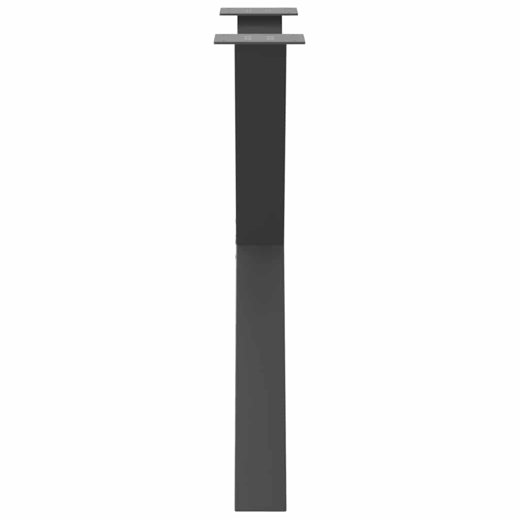 Maison Exclusive - Pieds de table à manger en forme de X 2 pièces Anthracite 70 x (72-73) cm Acier - 6