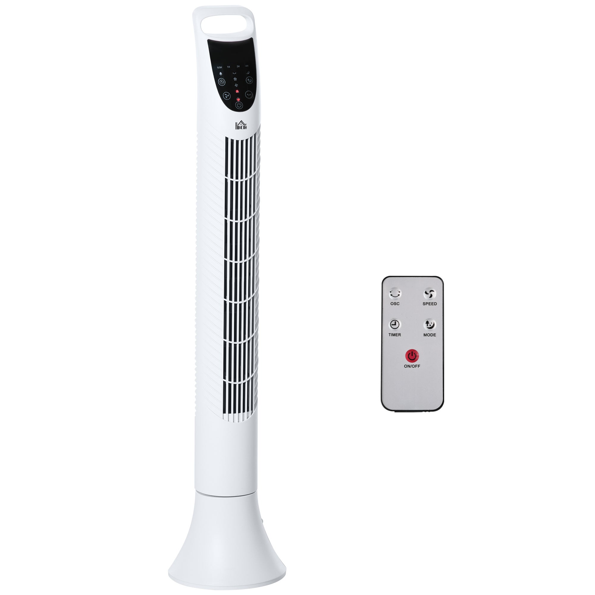 HOMCOM Ventilateur Colonne Tour Oscillant 50 W Silencieux Télécommande