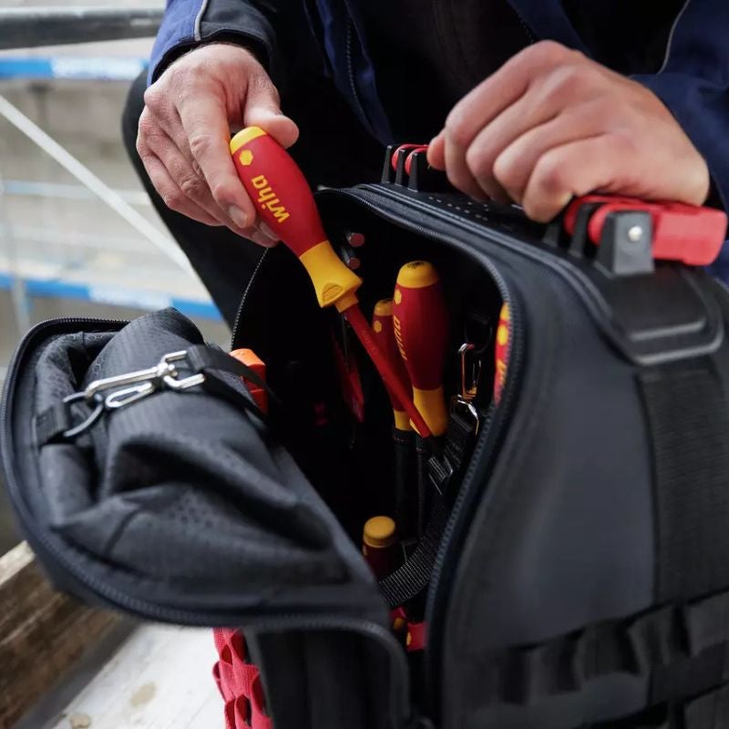 Wiha Mochila de Ferramentas para Eletricistas - Conjunto de 28 Peças - 605124 - 385 x 260 x 530 mm 28-piece - 3