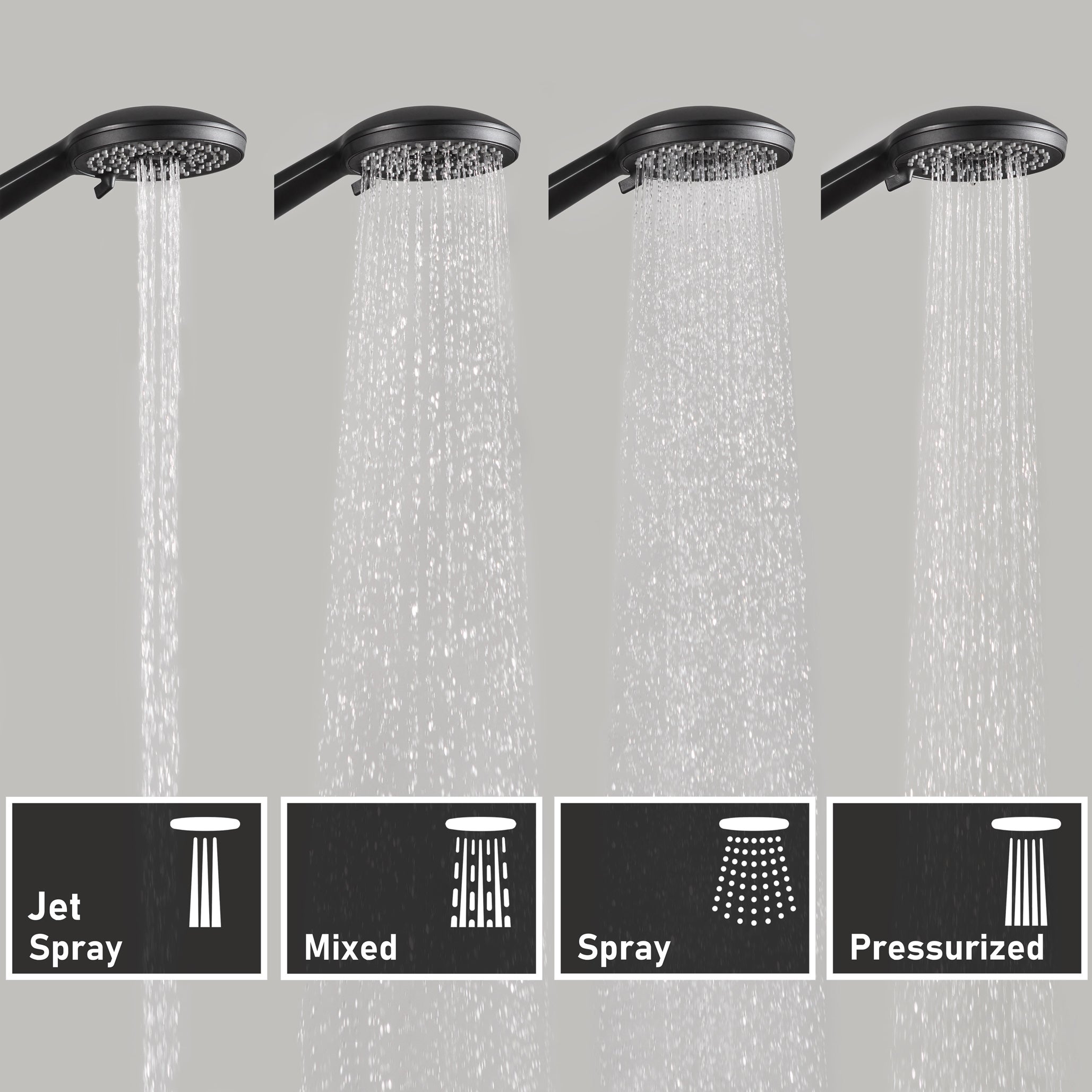 Colonne de douche thermostatique, Cecipa max Pomme 230mm+Douchette 2 jets, Noir,EU Modèle - 5