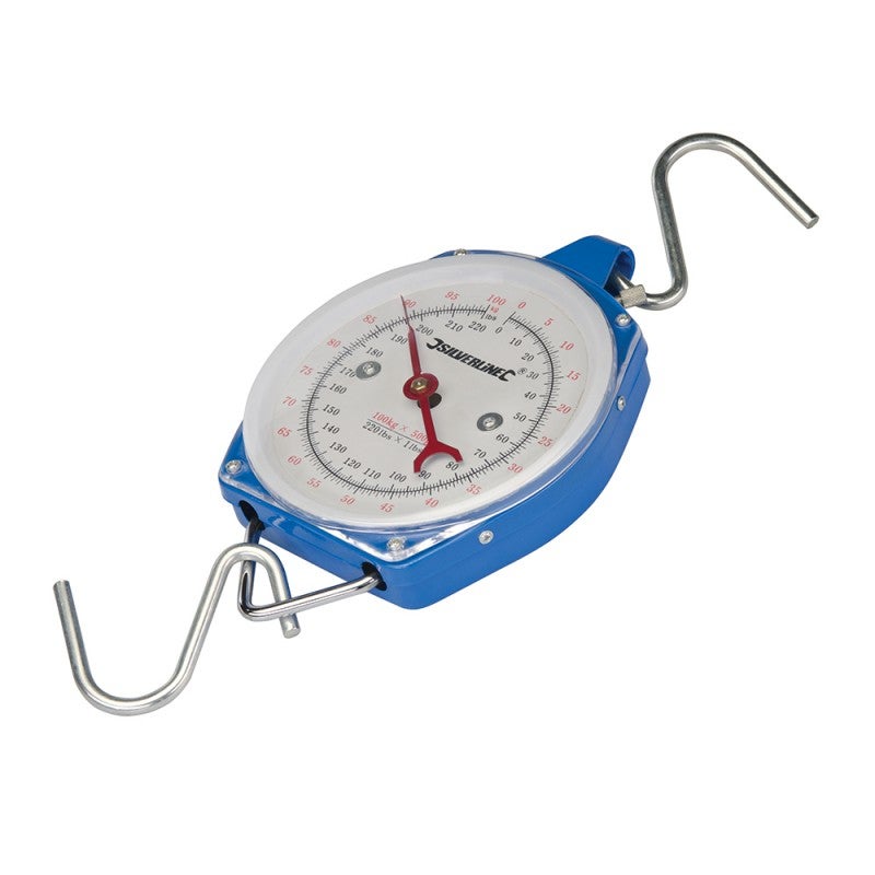SILVERLINE BASCULA COLGAR MUELLE RELOJ 100 KG. | Leroy Merlin