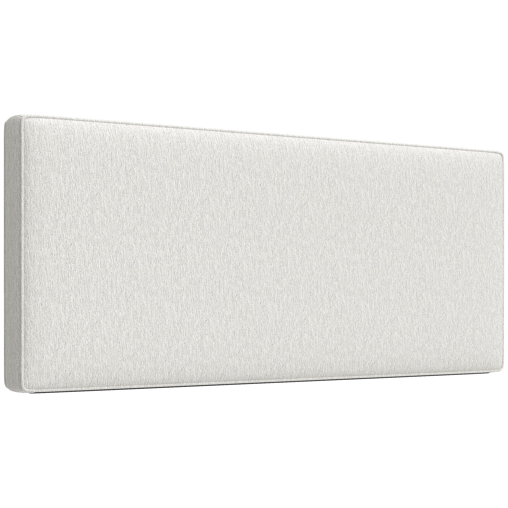 Cabecero de lino para colgar en la pared, 140 x 60 cm, cabecero acolchado para dormitorio, color crema.