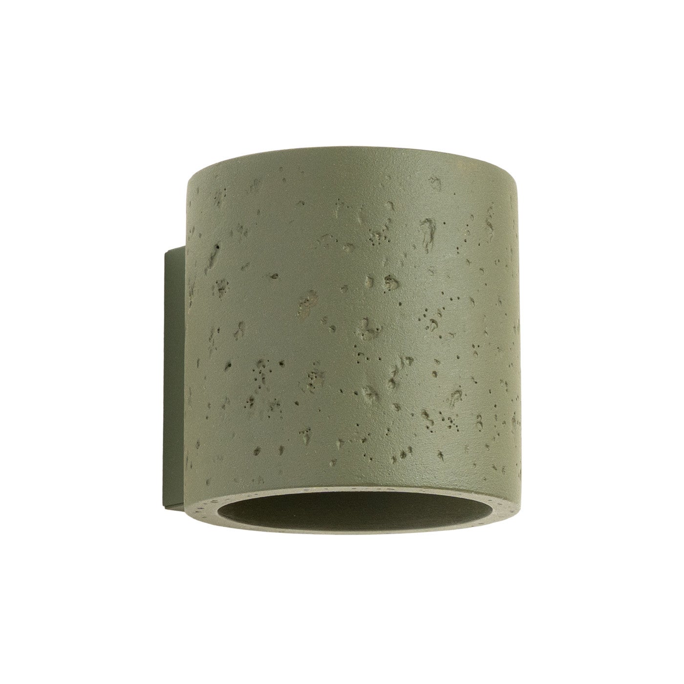Kinkiet ścienny betonowy ORBIS zielony oliwkowy 1xG9x15W beton architektoniczny wym:10x10x12cm IP20 Sollux Lighting