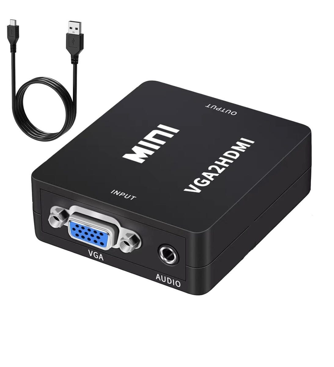 Adattatore convertore compatibile da VGA a HDMI HD 1080P con audio per PC portatile a proiettore Adattatore compatibile da HDMI a VGA 44 Adattatore convertore compatibile da VGA a HDMI HD 1080P con audio per PC portatile a proiettore Adattatore compatibile da HDMI a VGA 44