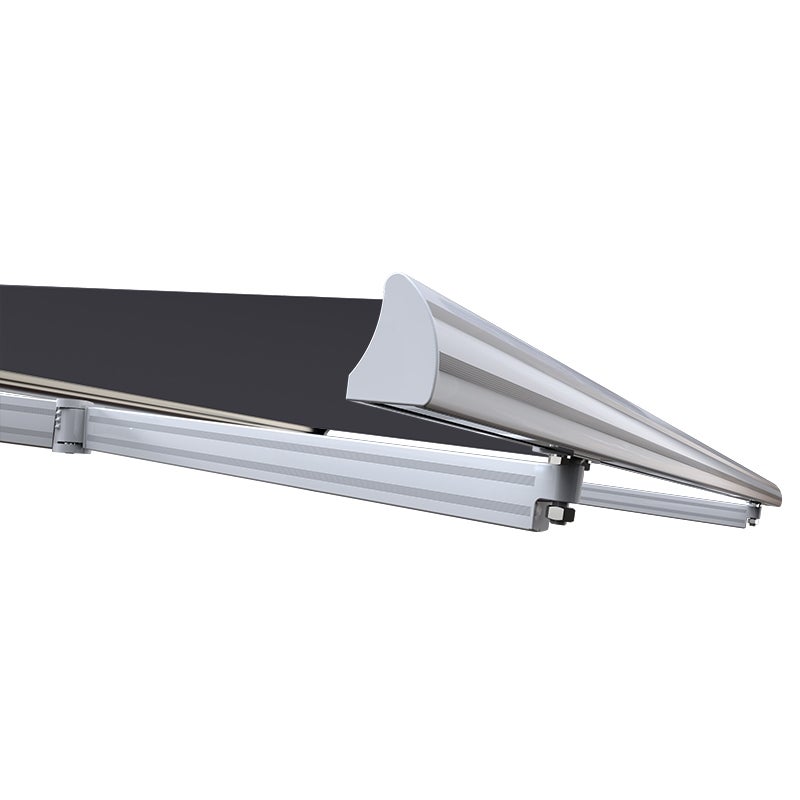 Store banne manuel 4 x 3 m Monobloc pour terrasse - Gris anthracite - 6