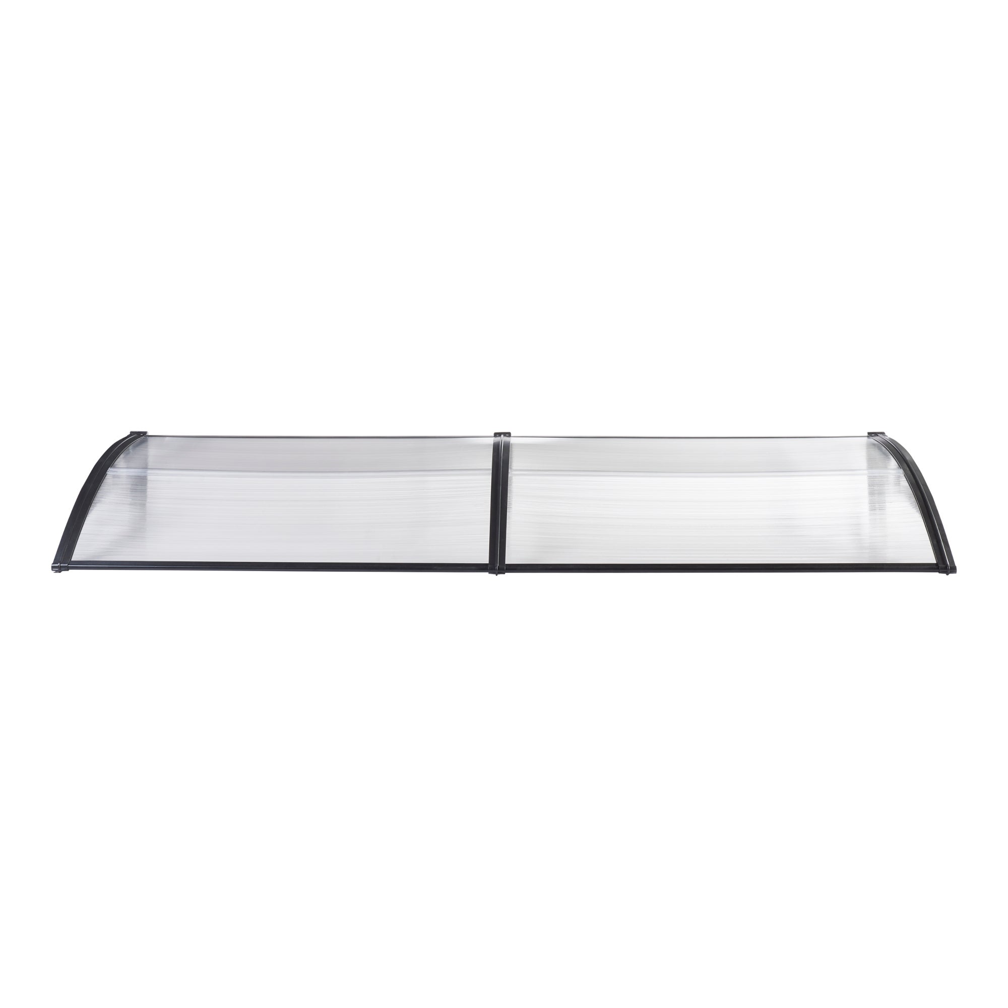 Toldo exterior Mellerud para portas com proteção policarbonato / plástico 240 x 100 cm - Transparente e Preto [en.casa] - 4