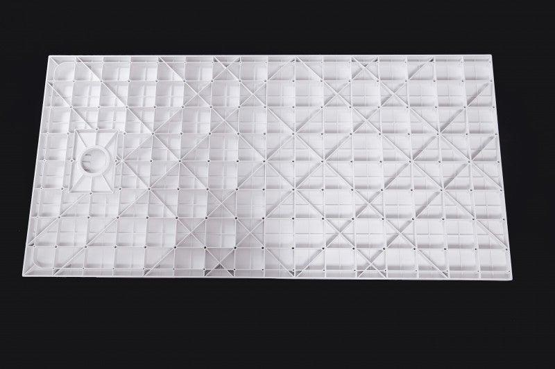 BERNSTEIN - Receveur de douche rectangulaire 80x80cm en SMC - 3,7cm de hauteur - sans système d'évacutation - 2
