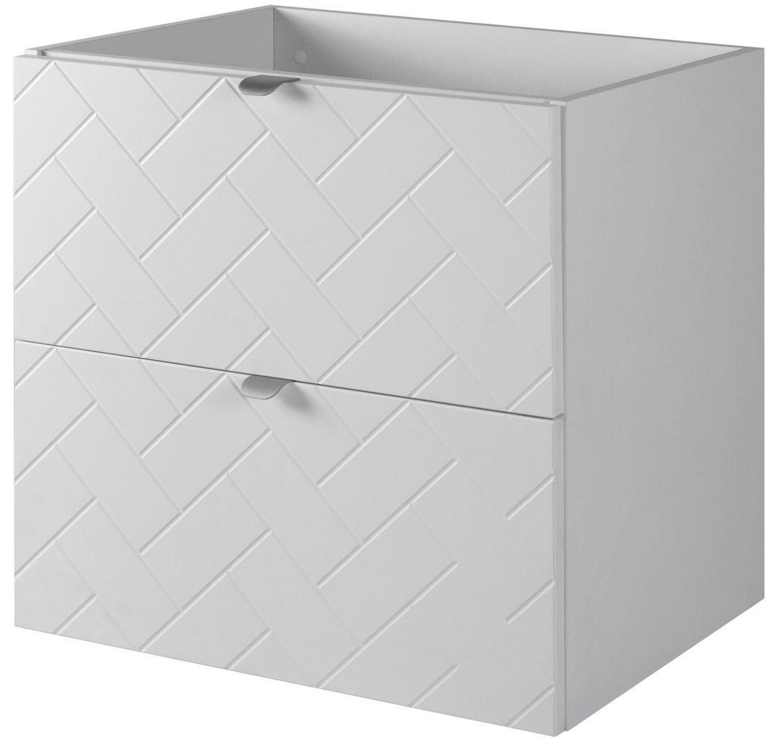 Szafka łazienkowa MADIS 60 cm biała frezowane szuflady wisząca