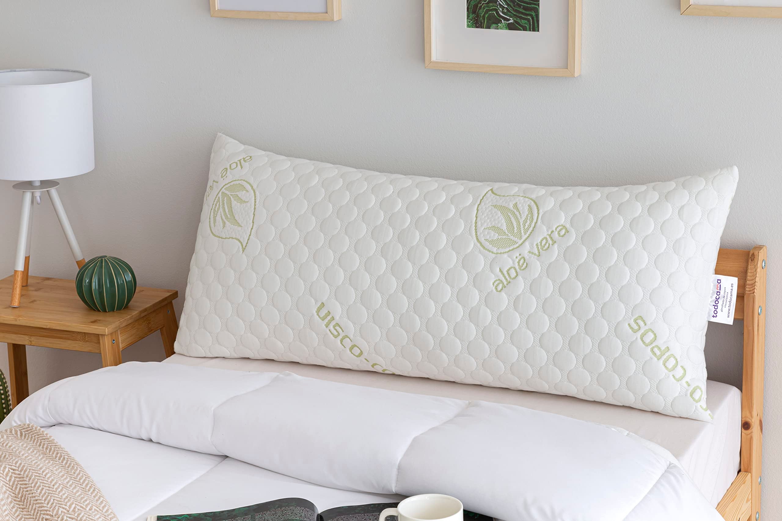 Almohada Viscoelástica de Copos 90x36 cm Aloe Vera Firmeza Media-Alta TODOCAMA - 5