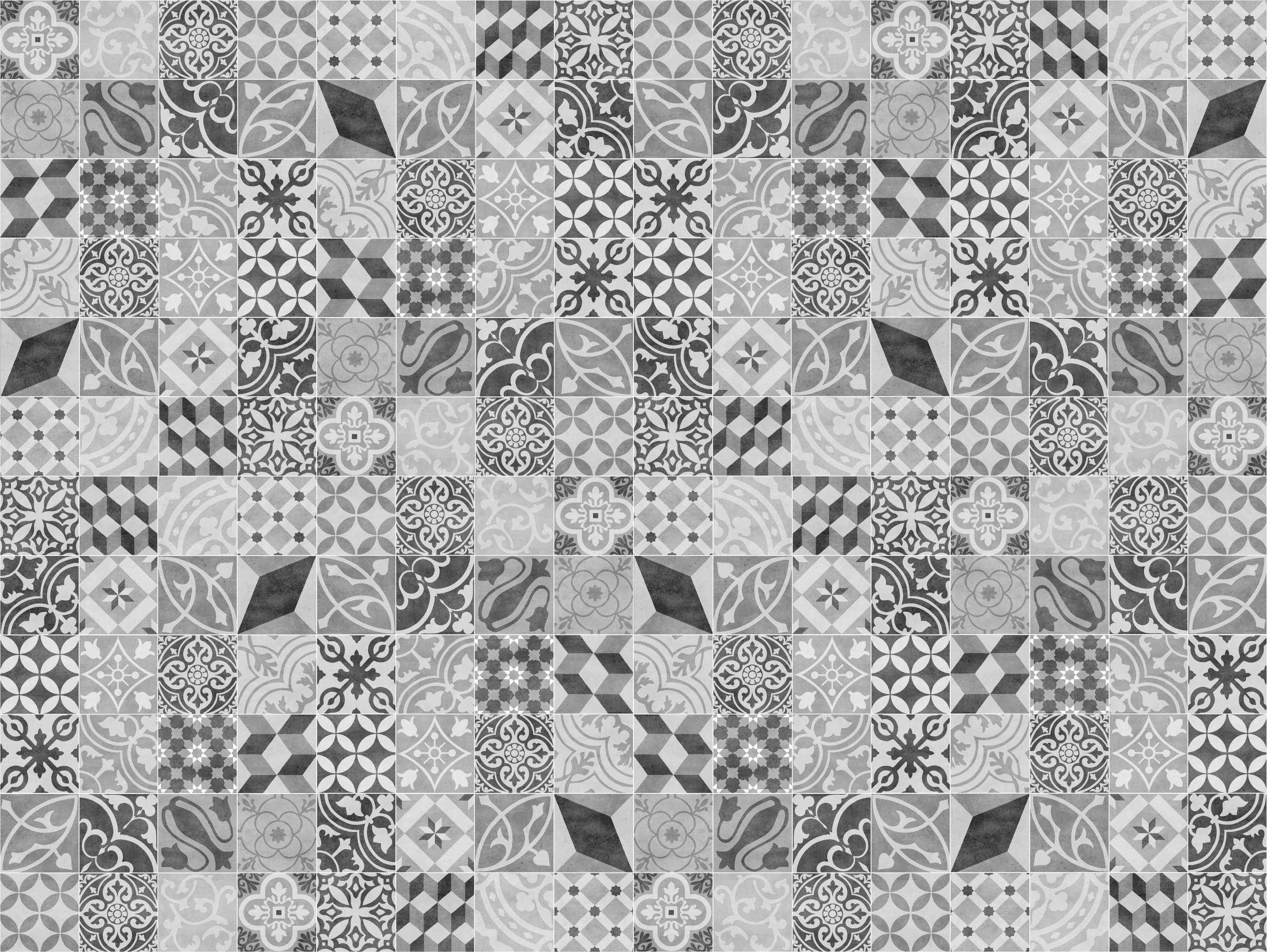 Alfombra de vinilo antique 200x266 cm - pvc antideslizante, vinilica para cocina o salón, lavable, estilo hidraúlico