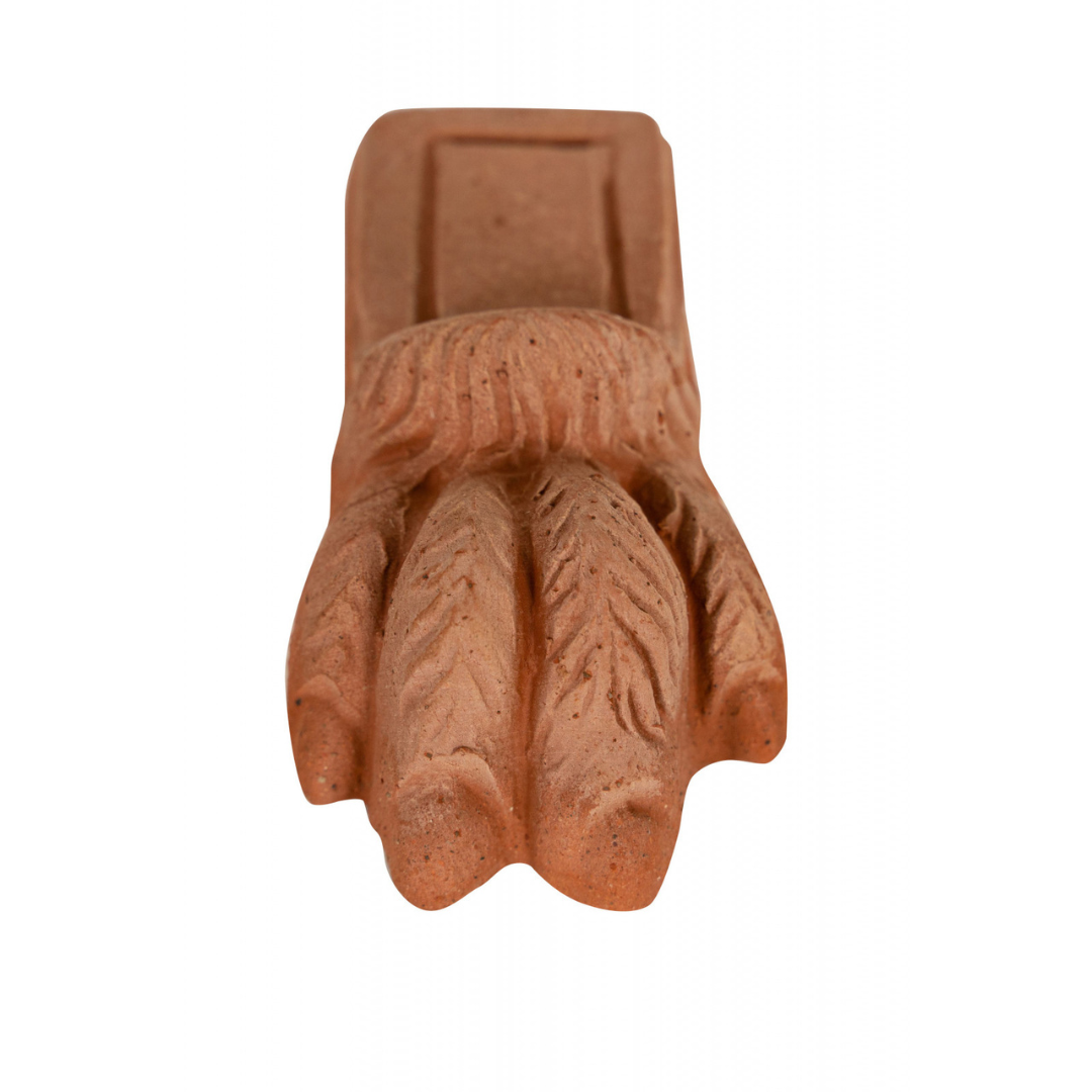 BISCOTTINI Lot de 12 Pieds de Pot en Terre Cuite en Forme de Patte de Lion - Supports pour Jardinières d'Extérieur - 11,5x5,5cm Made in Italy - 3