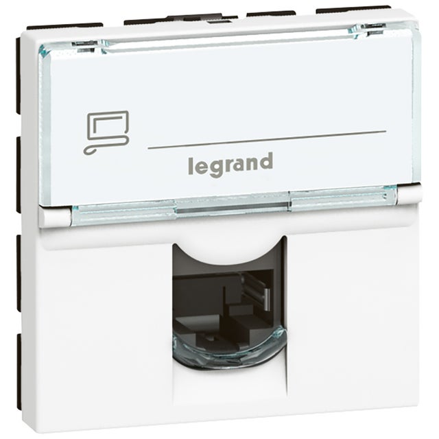 Prise murale rj45 cat6 45x45 blindé LEGRAND