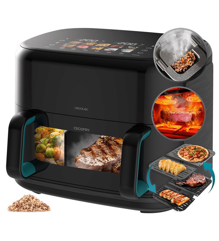 Freidora de aire Cecotec Cecofry&Grill Smokin'Prime 11000 11 L 2800 W con ventana - Imagen 3