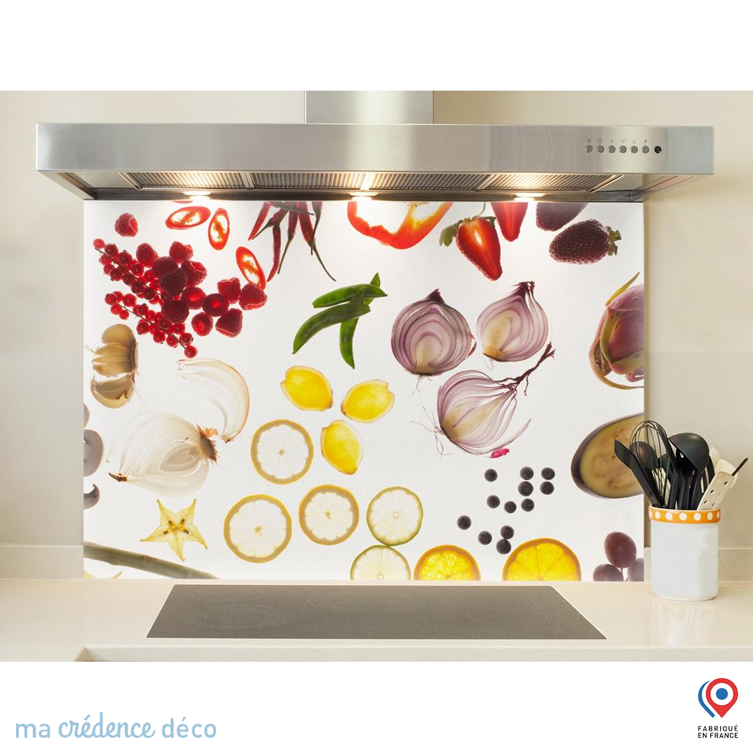 Crédence De Cuisine En Verre Trempé Blanc - 70x50 Cm - Protection Anti-Éclaboussures