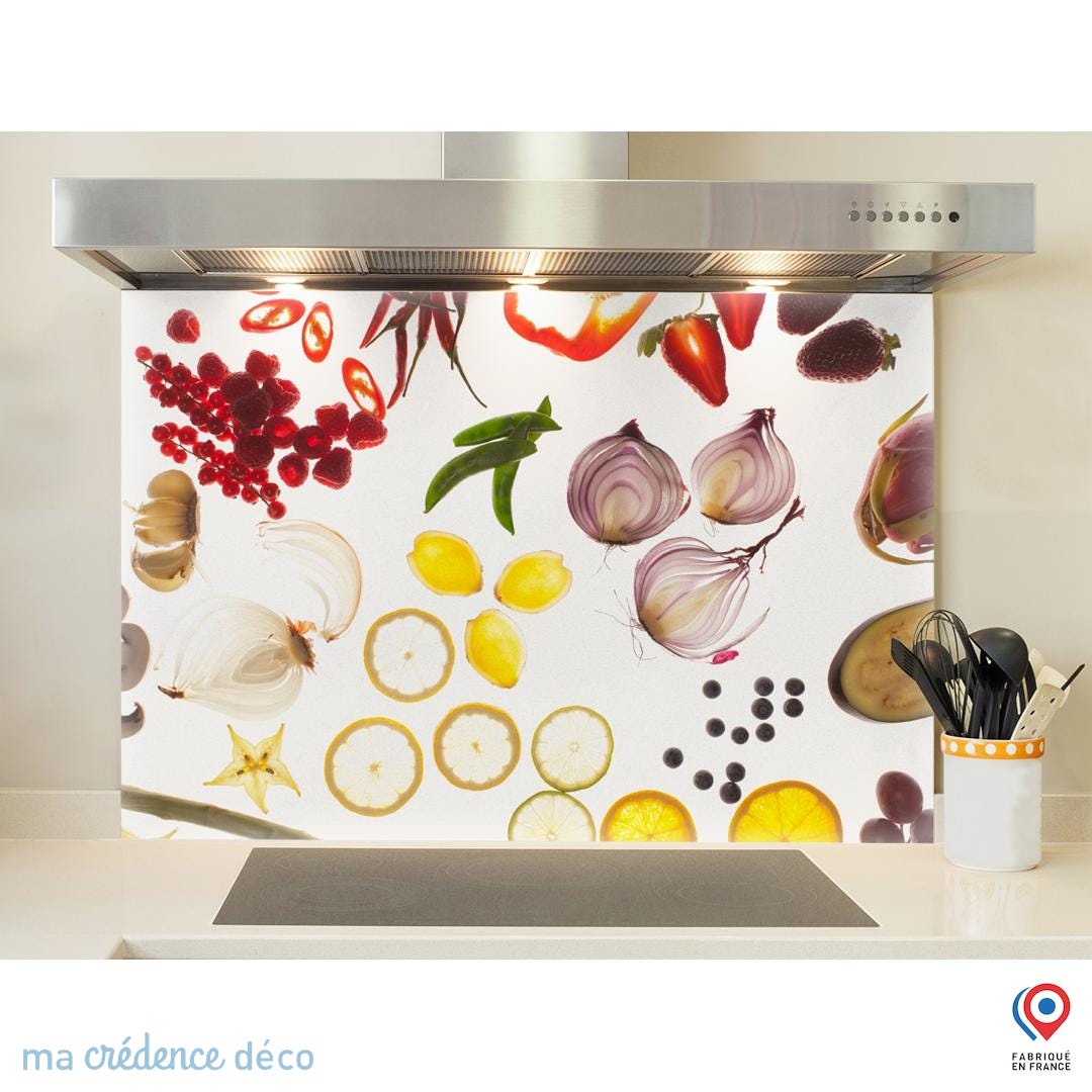 Crédence De Cuisine En Verre Trempé Blanc - 70x50 Cm - Protection Anti-Éclaboussures