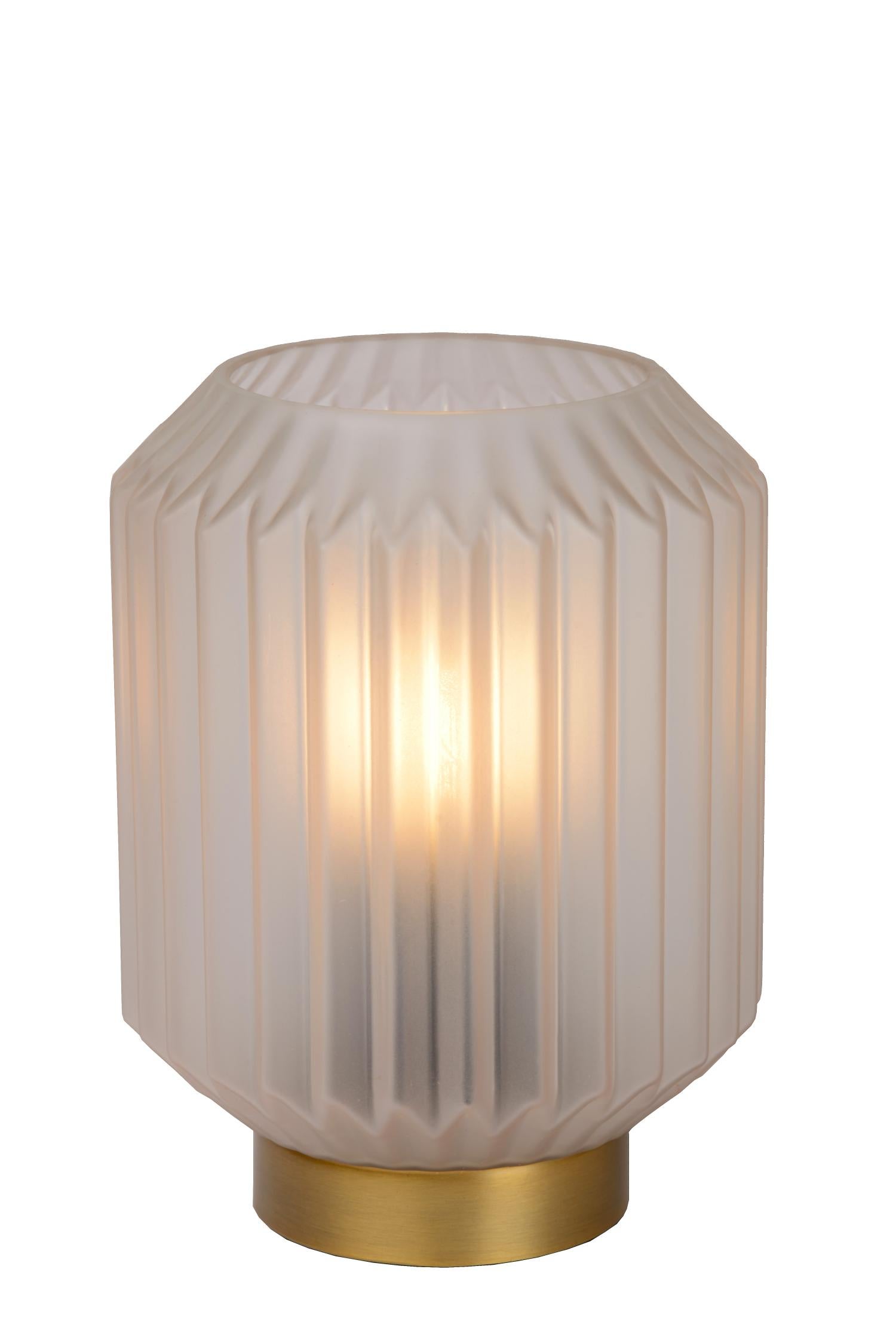 Lampa stołowa glamour Sueno złoto-biała 1xE14x40W Lucide