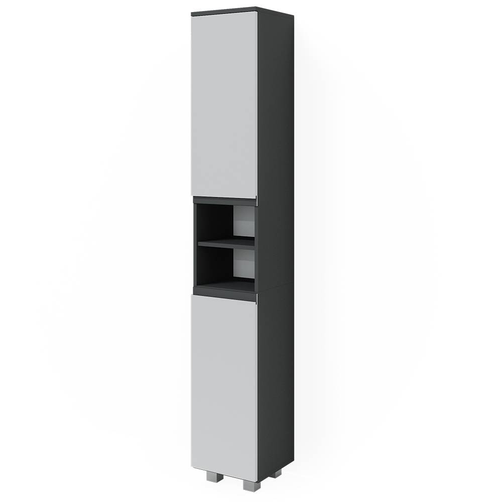 Vicco Szafka łazienkowa J-Shape, Biały, 30 x 190 cm