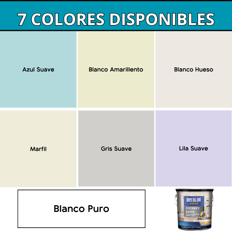 Pintura para Azulejos de Cocinas y Baños. Satinada. Al Agua. Blanco Amarillento. 750ML - 5