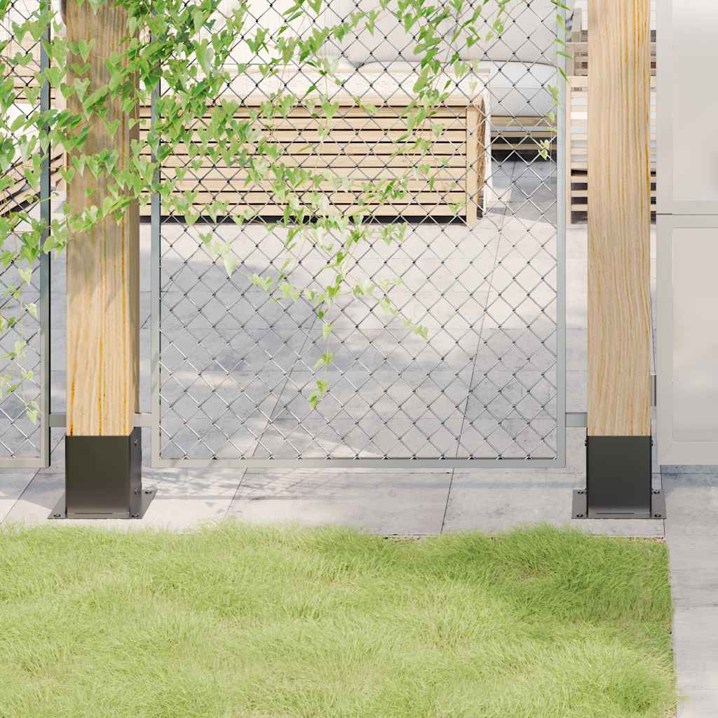4 Basi Per Pali Quadrati 51x51 Mm - Supporto Metallico Per Recinzioni, Gazebo E Tavoli - Foto 8