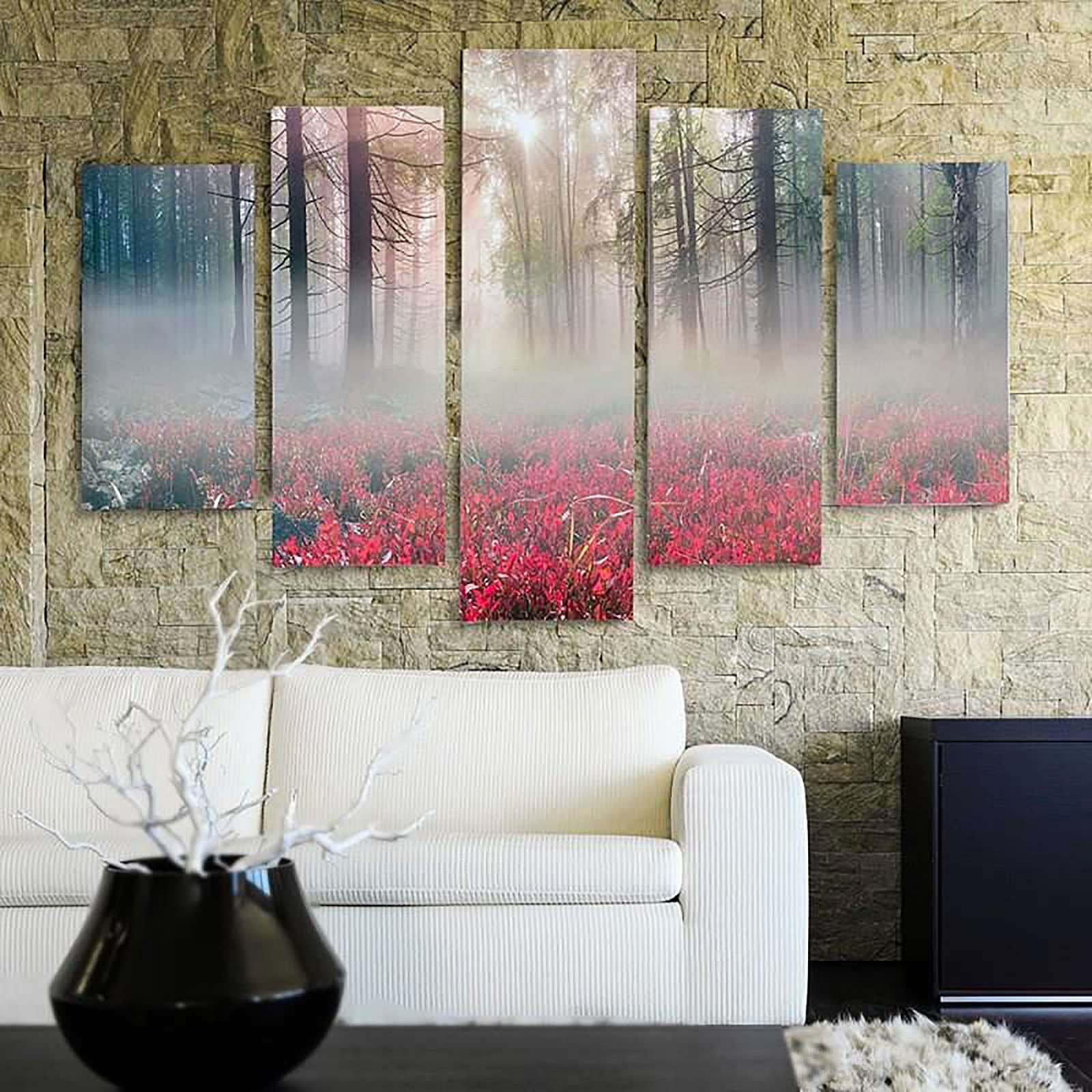 Tableau brume sur la clairière - 200 x 100 cm - 4