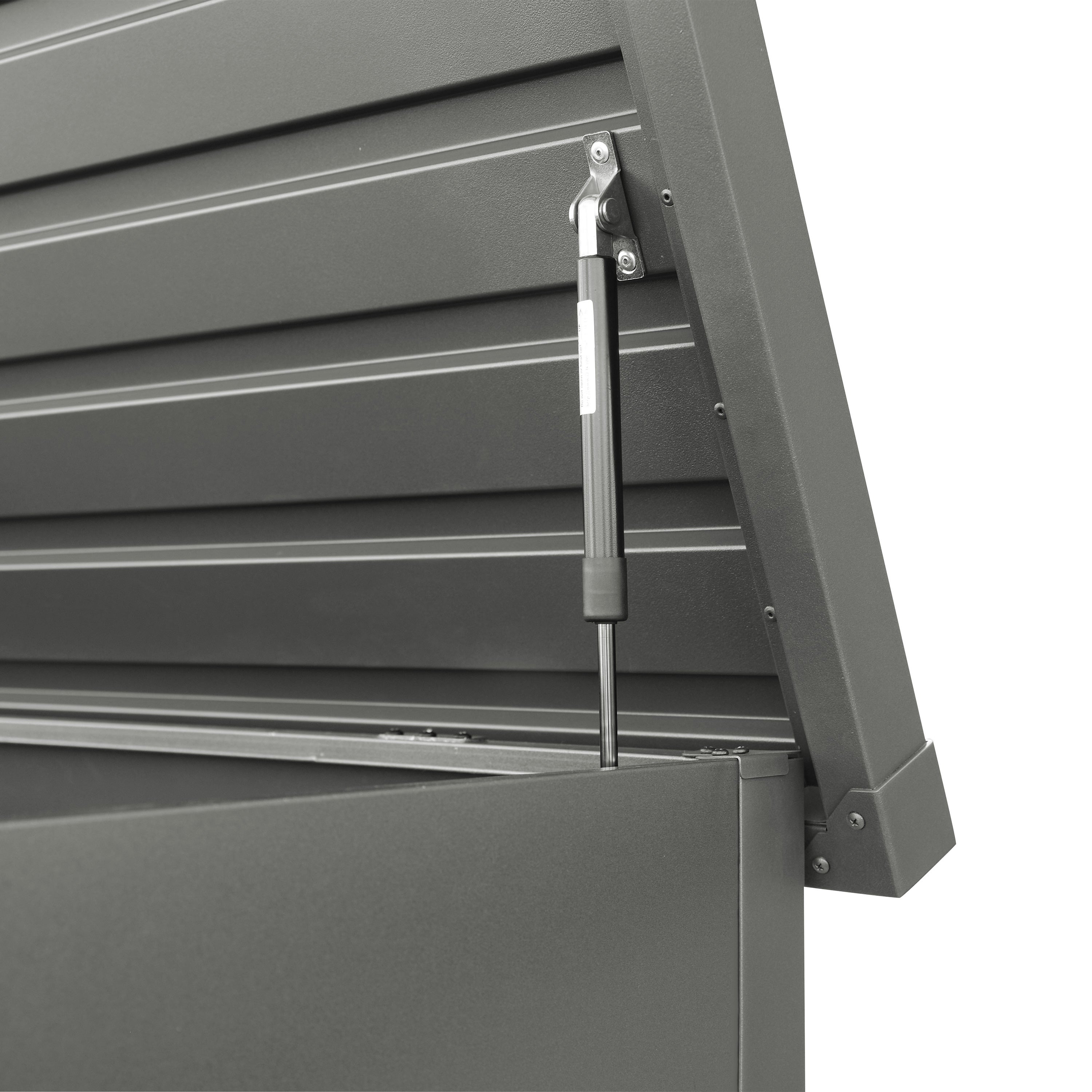 GFP Primeyard Cassapanca da giardino 162x84x72 cm baule da esterno metallo antracite impermeabile - 5