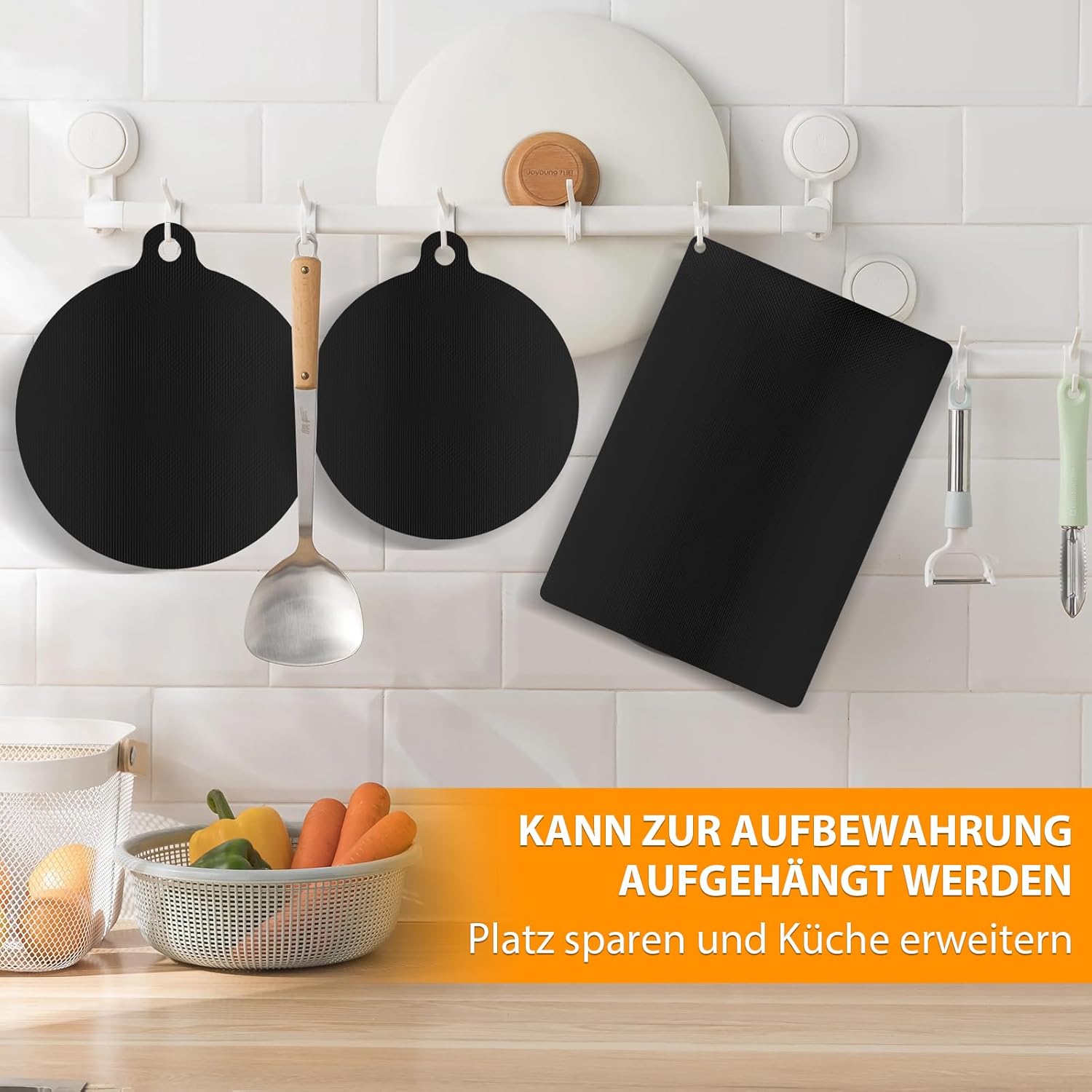 Lot de 5 tapis de protection pour induction, 0,7 mm, plaque à induction, revêtement à induction, résistant à la chaleur jusqu'à 300 °C, couvercle - 4
