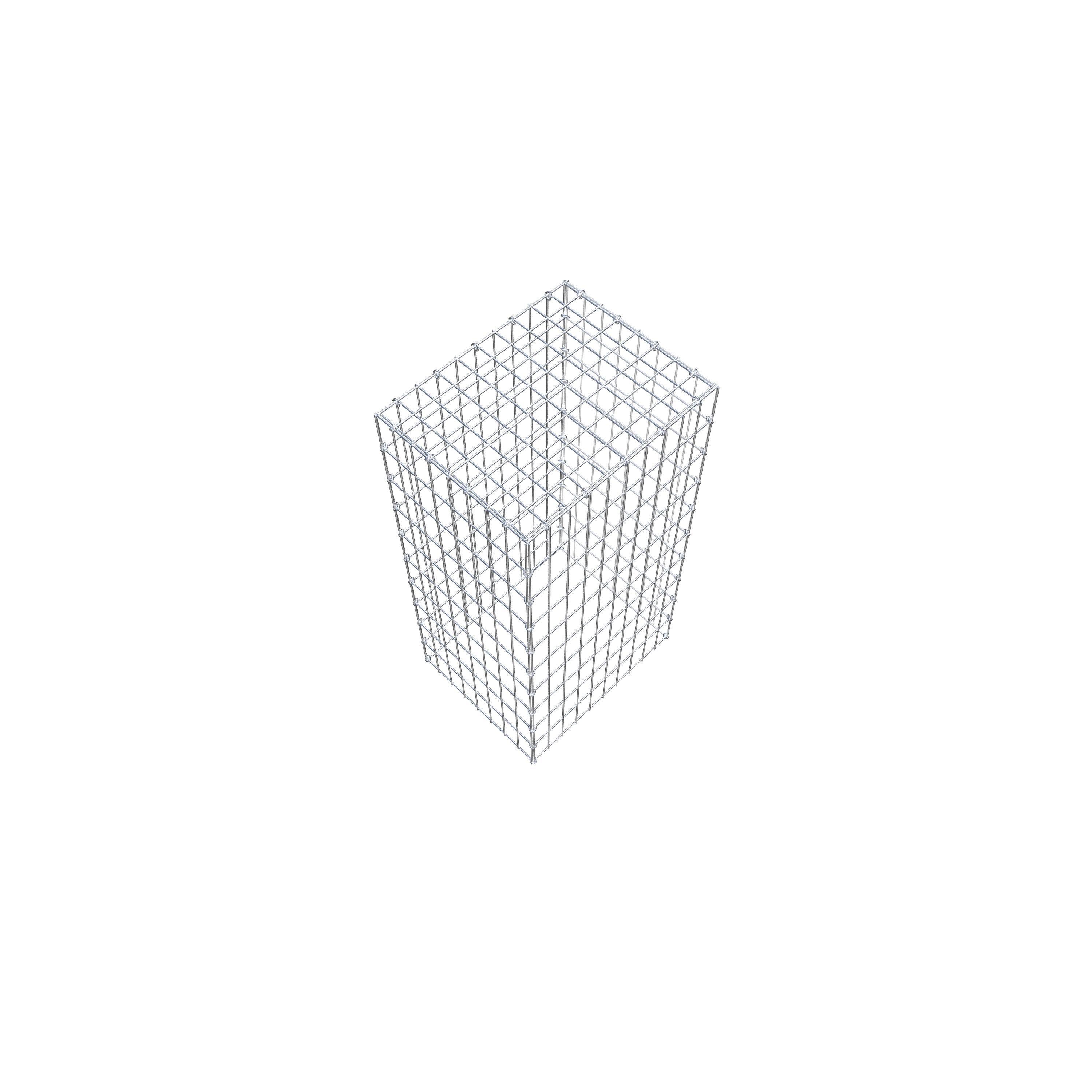 Gavión para apilar en acero galvanizado 100x40x50cm (LxAxP), malla 5 x 10cm, Anillo en C, sin rejilla inferior - 4