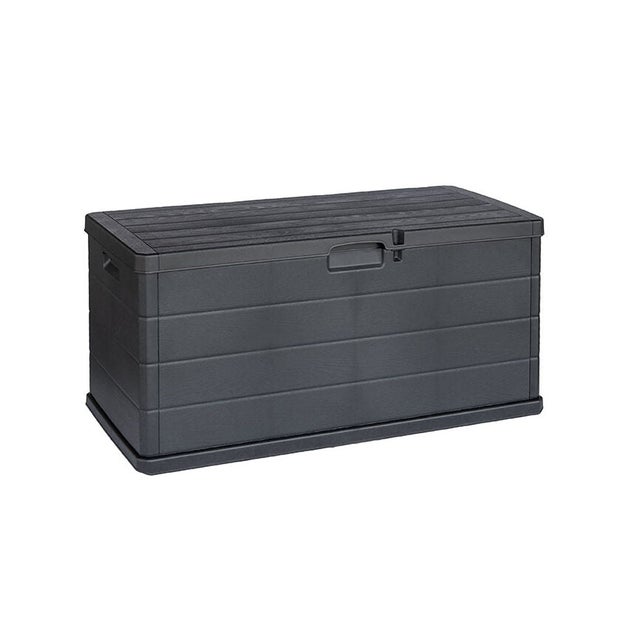 Baul Resina 118x59x57 (Alt.) cm. antracita Con Ruedas. Armario Jardin, Baul Jardin.