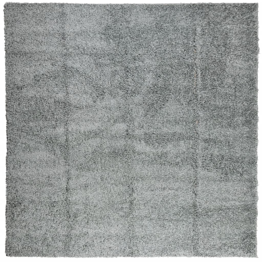 Alfombra de salón | alfombra de pelo largo moderna verde 120x120 cm cfw66318