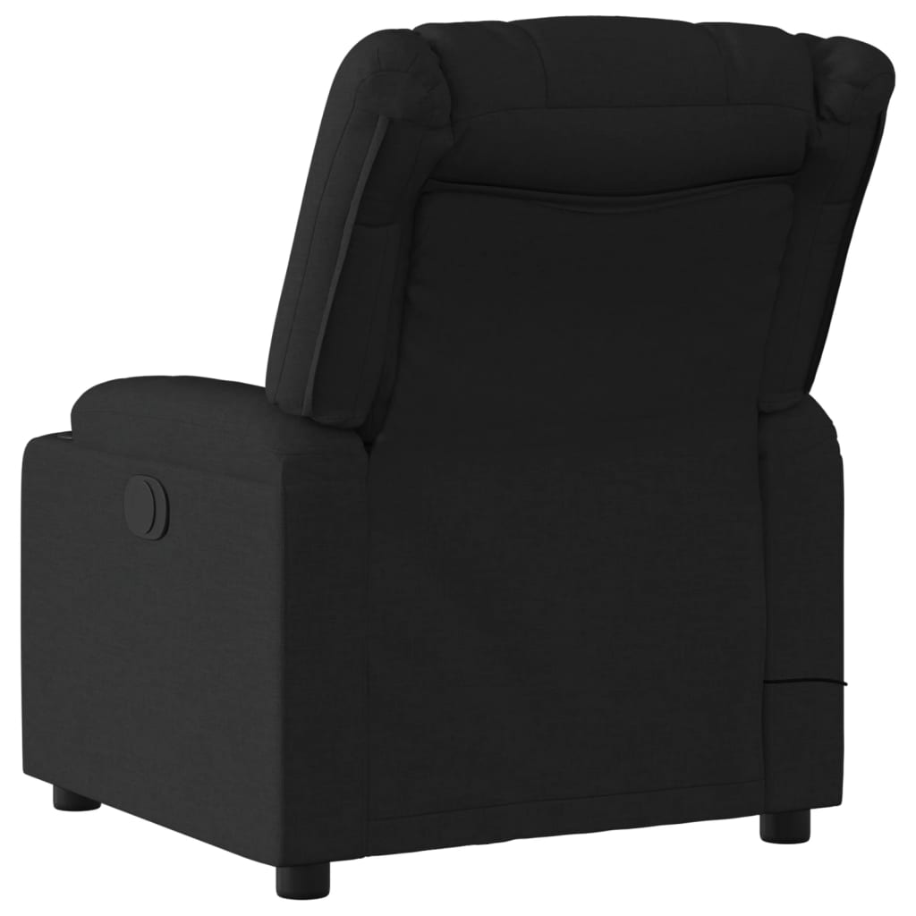 Fauteuil de Salon，Chaise，Fauteuil inclinable de massage noir tissu - 4