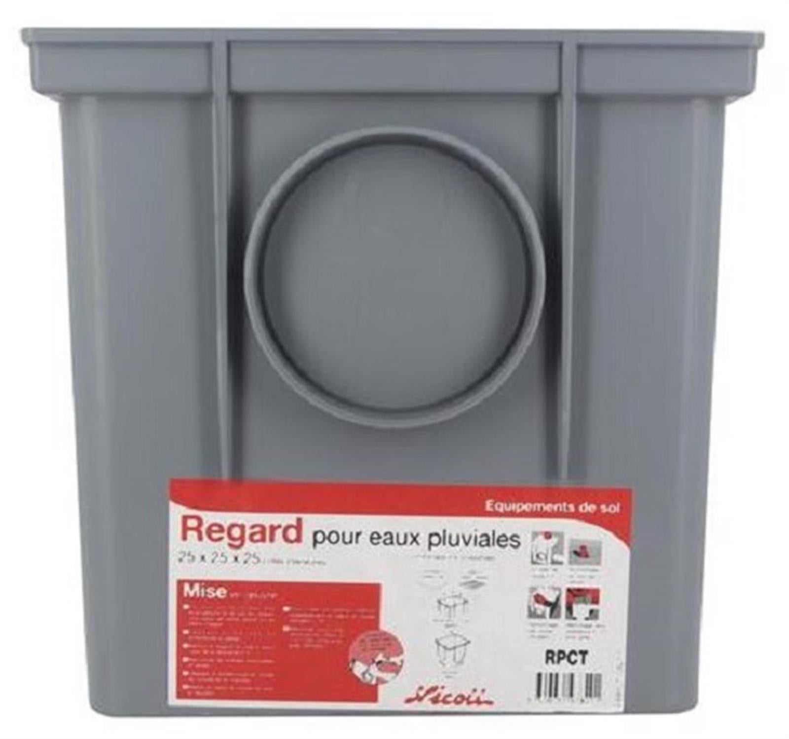 NICOLL Regard Ø100 pied de chute eaux pluviales 25x25x25 - 4