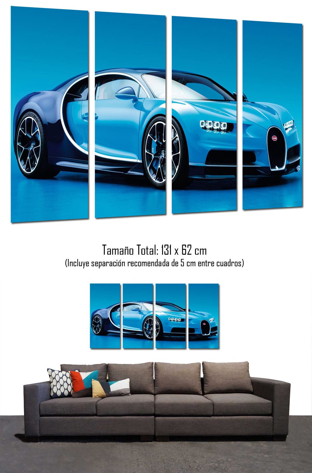 Set De Ensamblable Maisto Bugatti Chiron Azul
