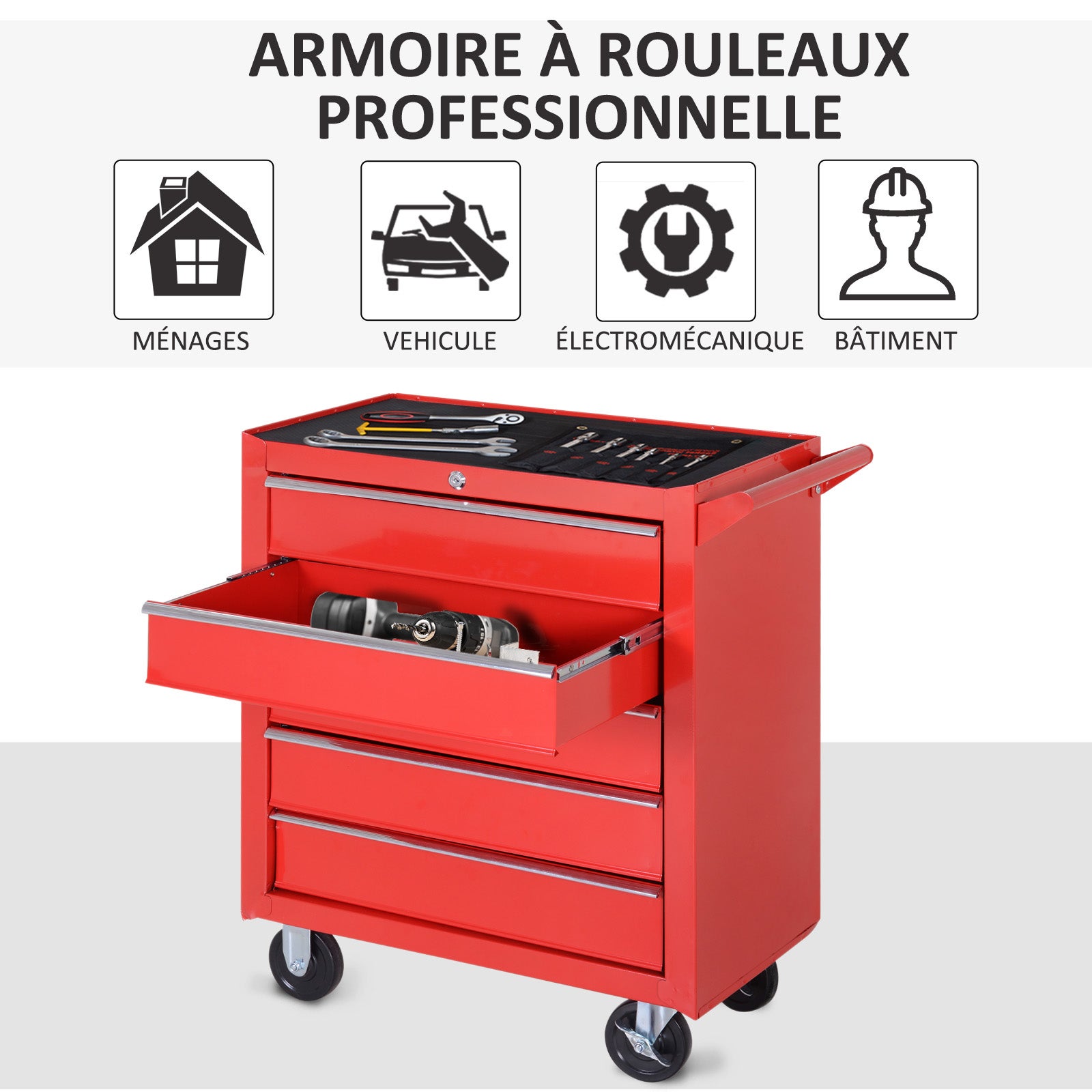 Servante d'Atelier Acier DURHAND - 6