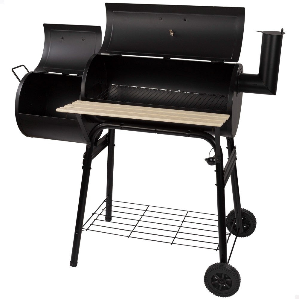 Barbacoa carbón portátil y ahumador aktive