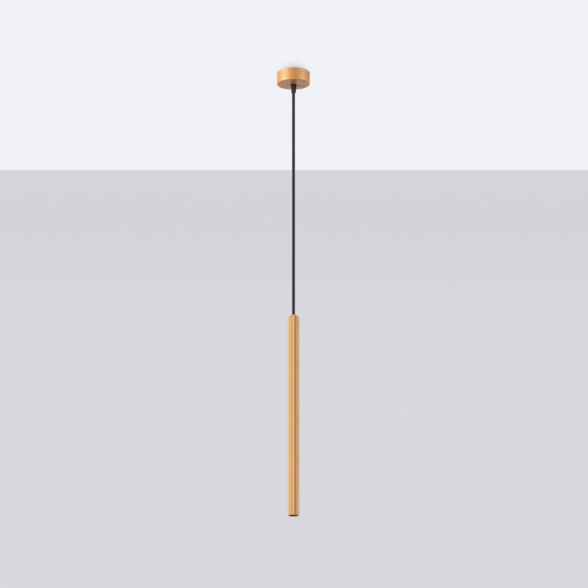 Lampa wisząca ELARA 1 złota LED 4000K - 8x8x120cm Sollux