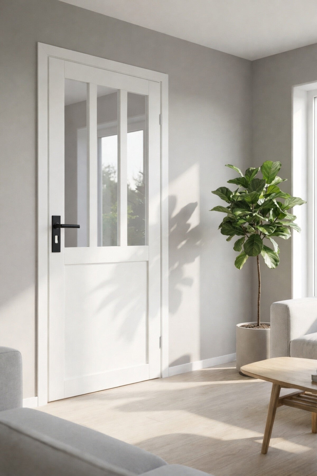 Bloc Porte Atelier Blanc H204 X L73 Côte Tableau P.gauche,poignee Gd ...