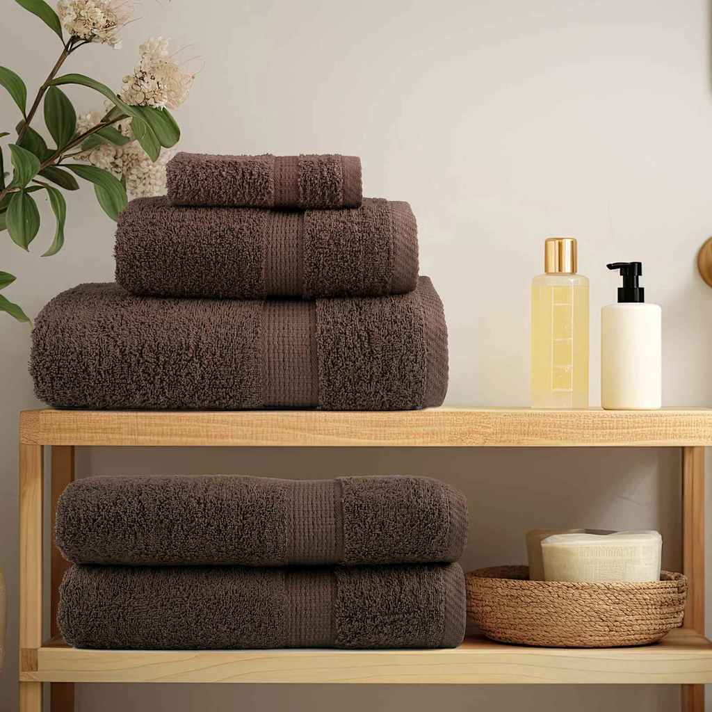 Ręcznik Gościnny SOLUND Brązowy bawełna vidaXL