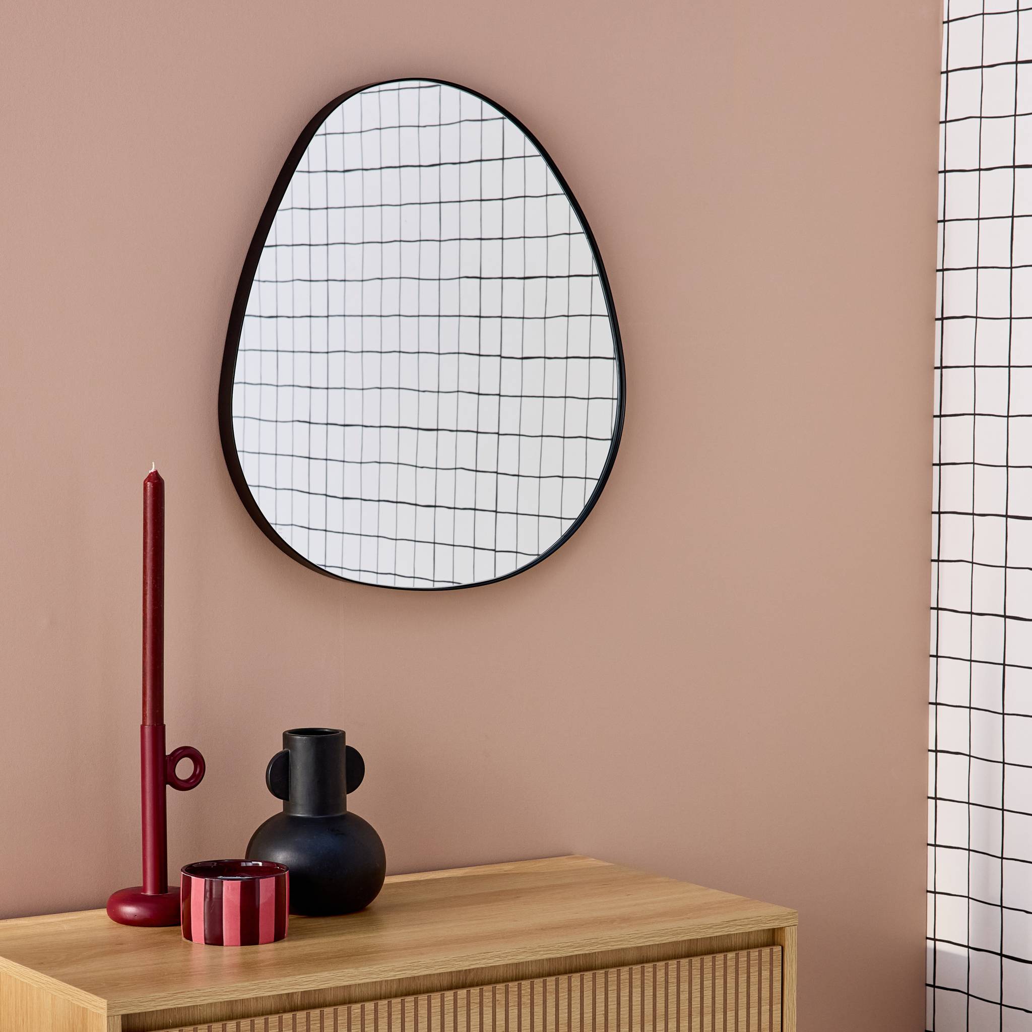 Miroir organique en métal noir HARPER HARPER - 2