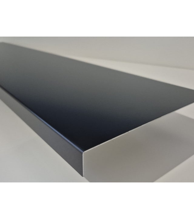 Bande de rive Noir, RAL 9005, épaisseur 1 mm, 1 pli retour 2,5 cm , Largeur&nbsp; 15 cm , Longueur 140 cm&nbsp;