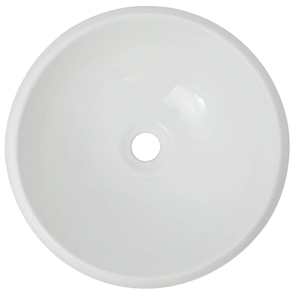 Lavandino da bagno diametro 40 cm con miscelatore tondo in ceramica bianco 02_0002841 - 3