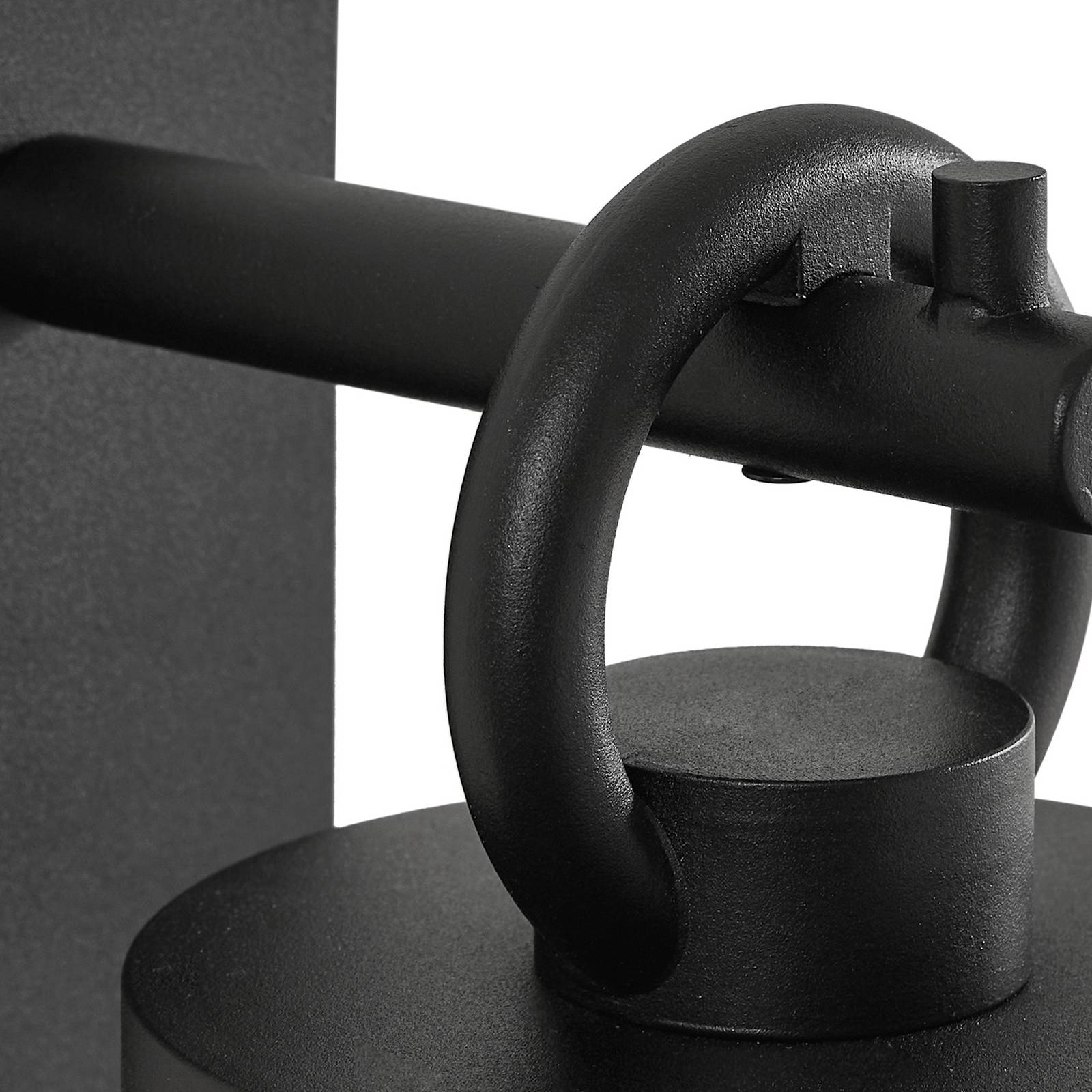 Lindby applique d'extérieur Yrene, 20cm, noir, capteur, riffle, Applique pour mur extérieur/façade de maison, maison, terrasse und balcon - 7