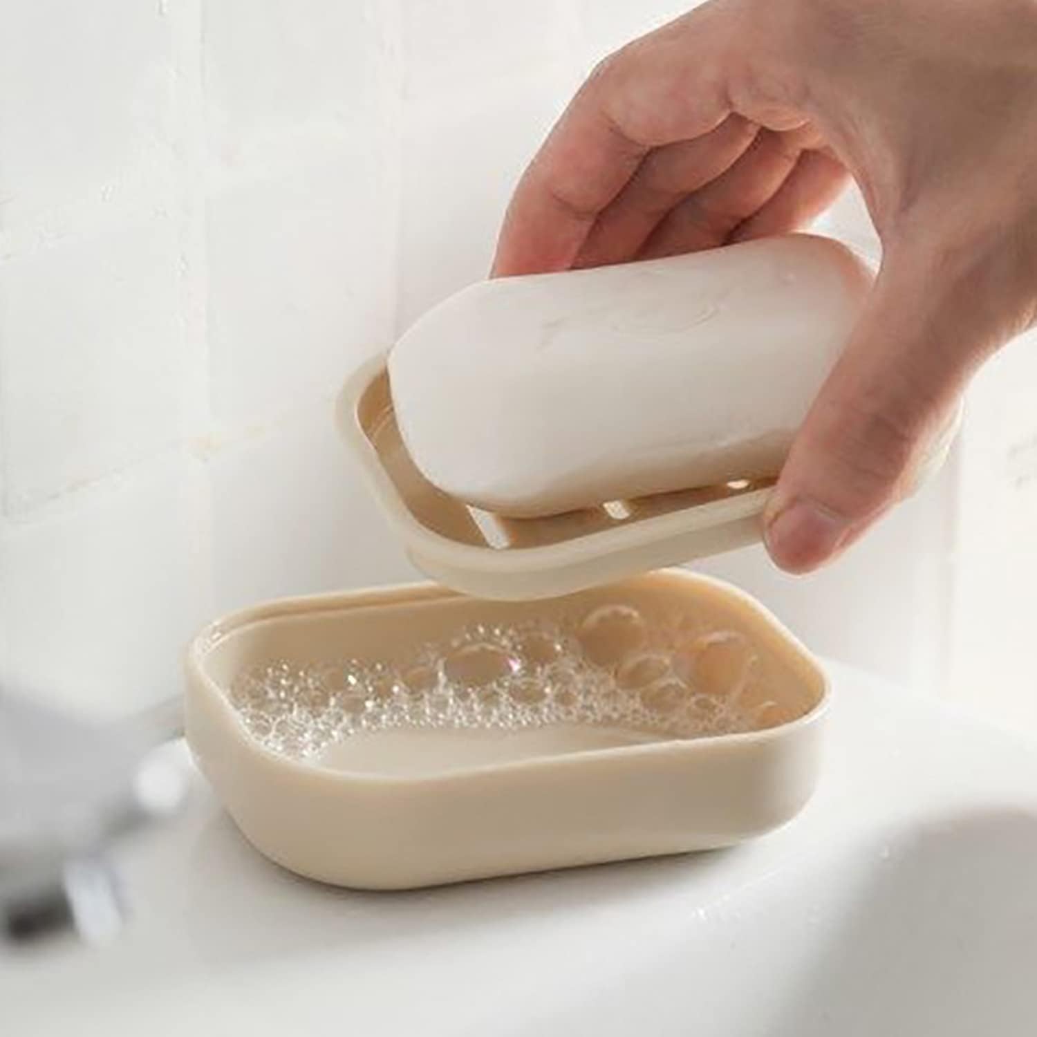 Porte-savon Céramique Moderne – Garde Le Savon Sec – Conteneur éponge – Neuf