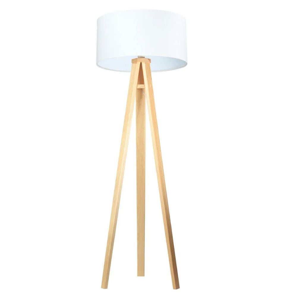 Lampa stojąca HOME 50 biała/sosna