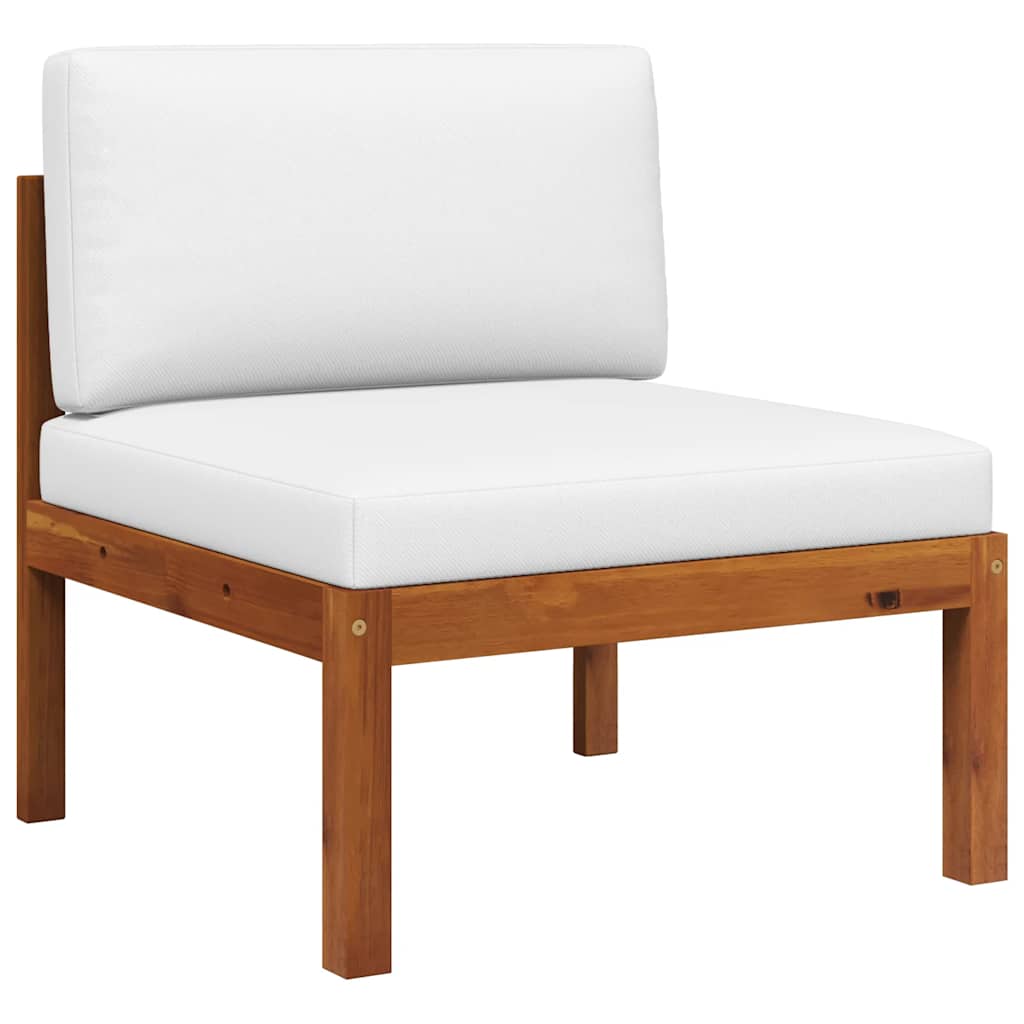 Maison Exclusive - Salon de jardin 3 pièces avec coussins en bois d'acacia et corde - 7