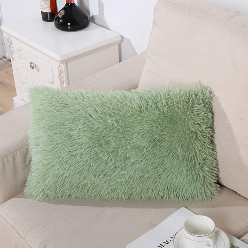 Juego de 2 Fundas de Almohada de 50 x 70 cm, Felpa, Muy Suaves, decoración de sofá, jardín, Exterior, Verde, 50 x 70 cm - 5