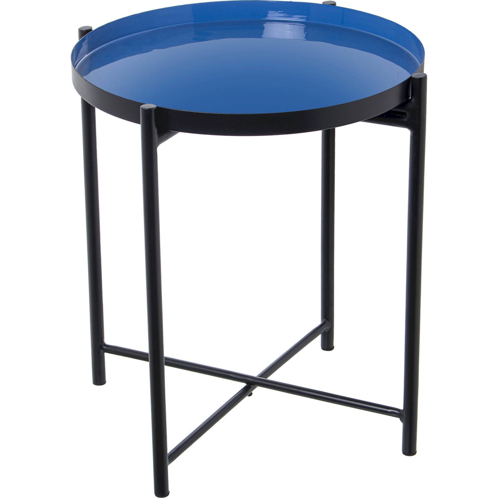 Table D appoint l gance M tallique Bleue 50 X 52 Cm Bleu Fonc maill Table d appoint l gance m tallique bleue 50 x 52 cm bleu fonc maill